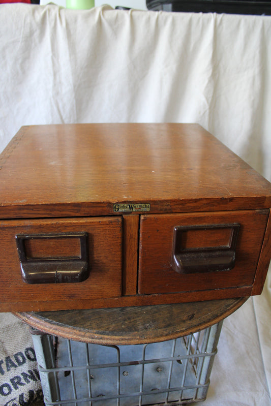 Vintage Two Drawer File Cabinet