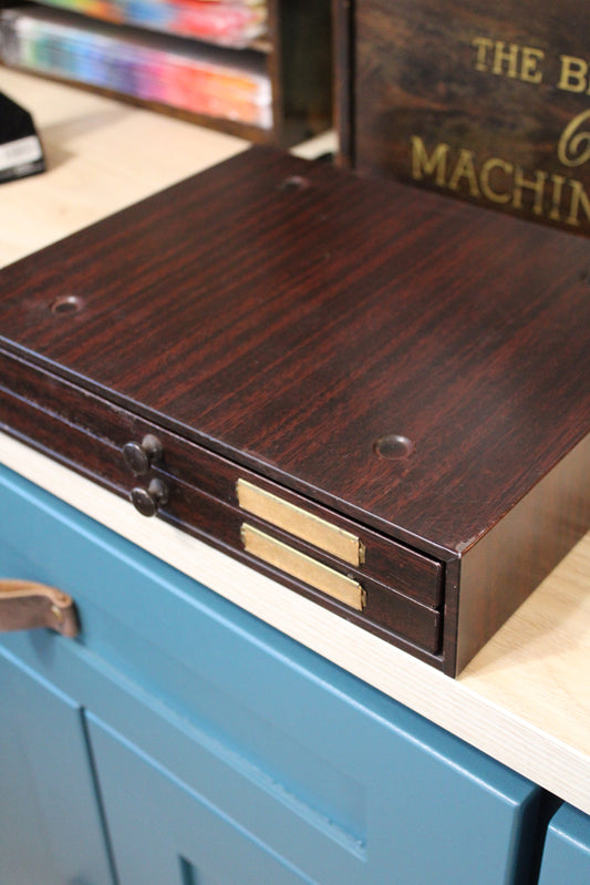 Vintage Watchmaker's 2 Drawer Cabinet