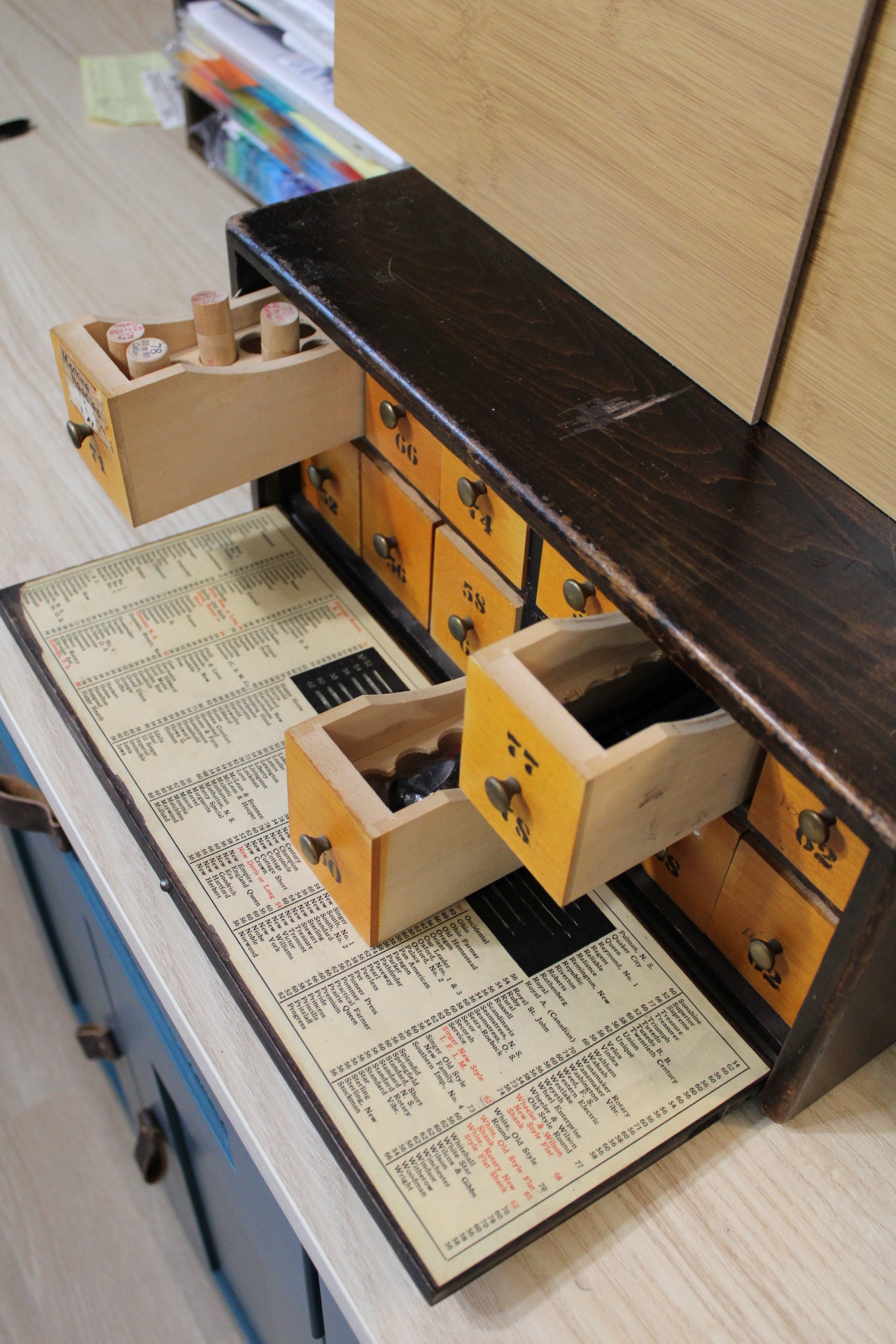 Vintage Needle Cabinet