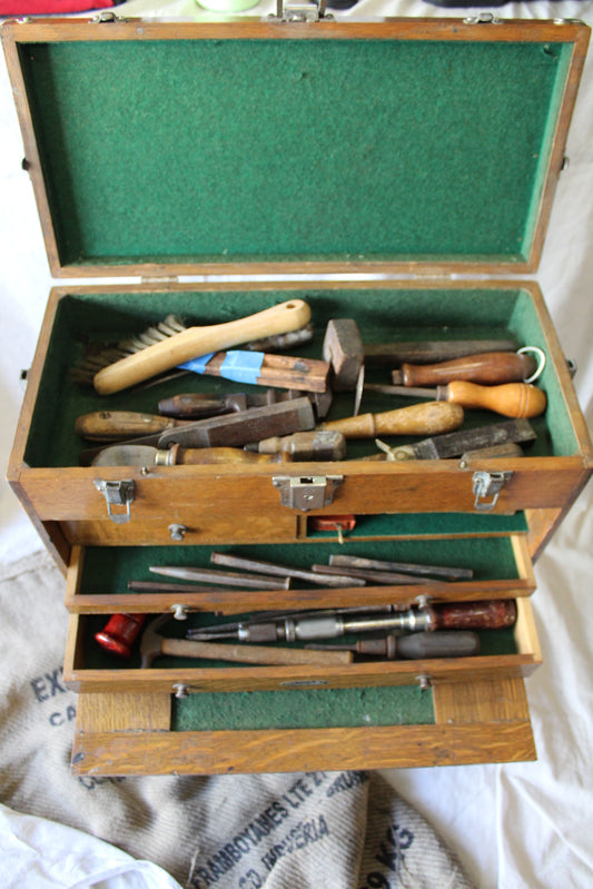 Vintage Tool Chest with Tools