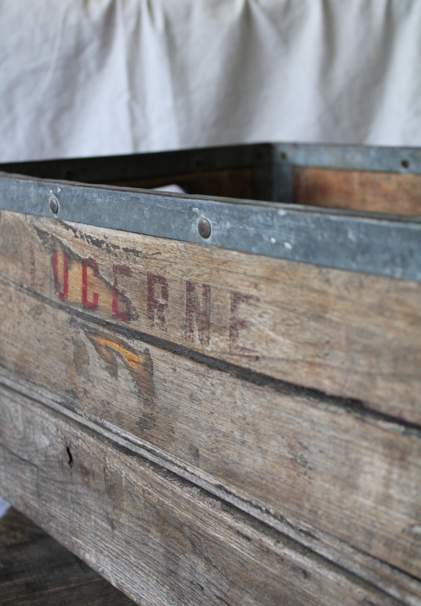Vintage Lucerne Milk Crate