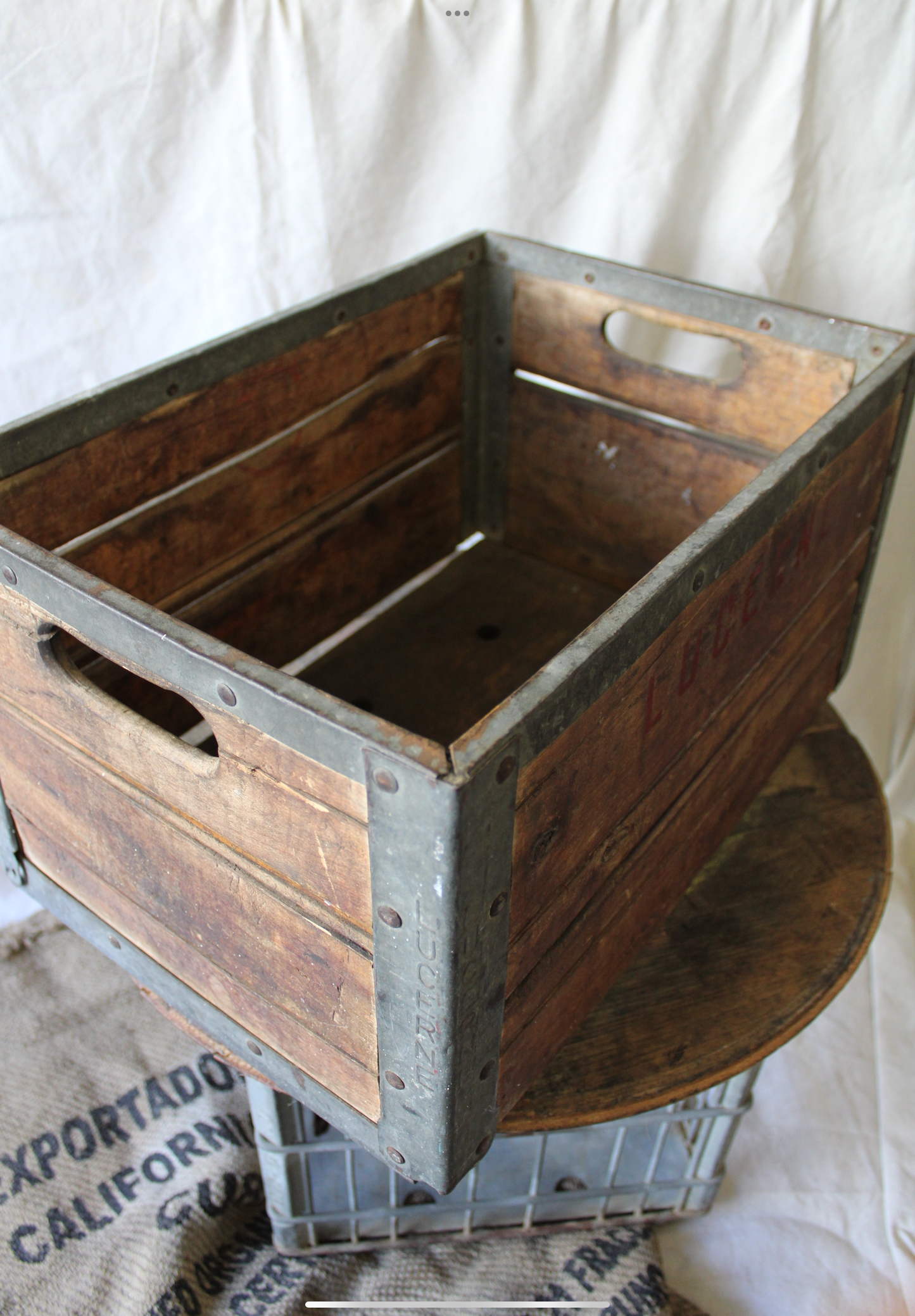 Vintage Lucerne Milk Crate