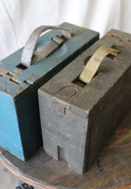 Vintage Wooden Amo Boxes